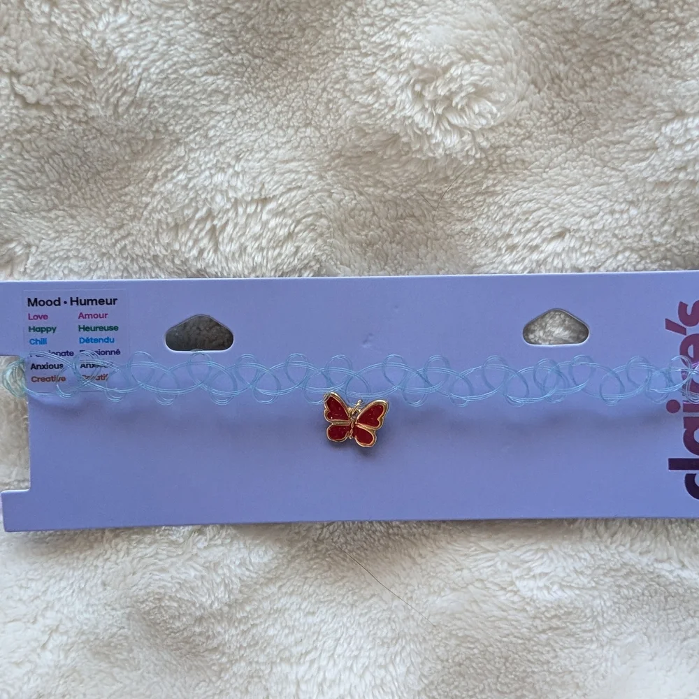 Claire’s Jewelry Bundle | Butterfly Choker, BFF Bracelets, LOVER Beaded Bracelet